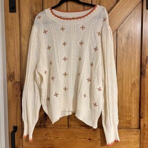 a.n.a Women’s Crew Neck Long Sleeve Pullover Sweater - Size 2x